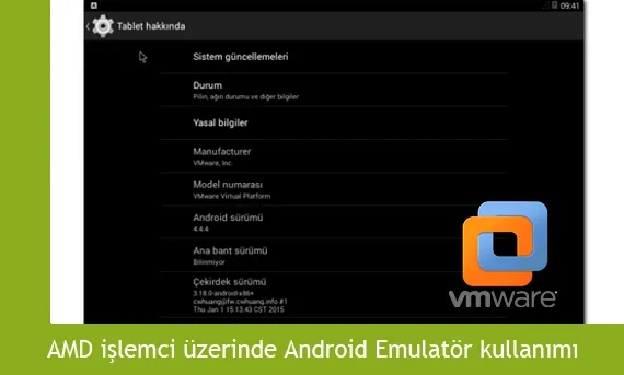 AMD işlemci üzerinde Android Emulatör kullanımı